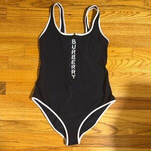 Burberry Black Swimsuit with White Accents